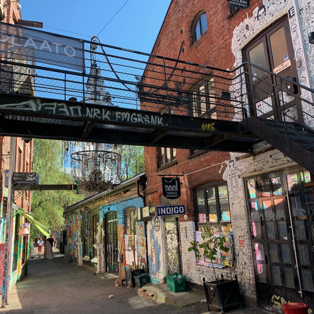 Ingången till Bar Blå i Oslo