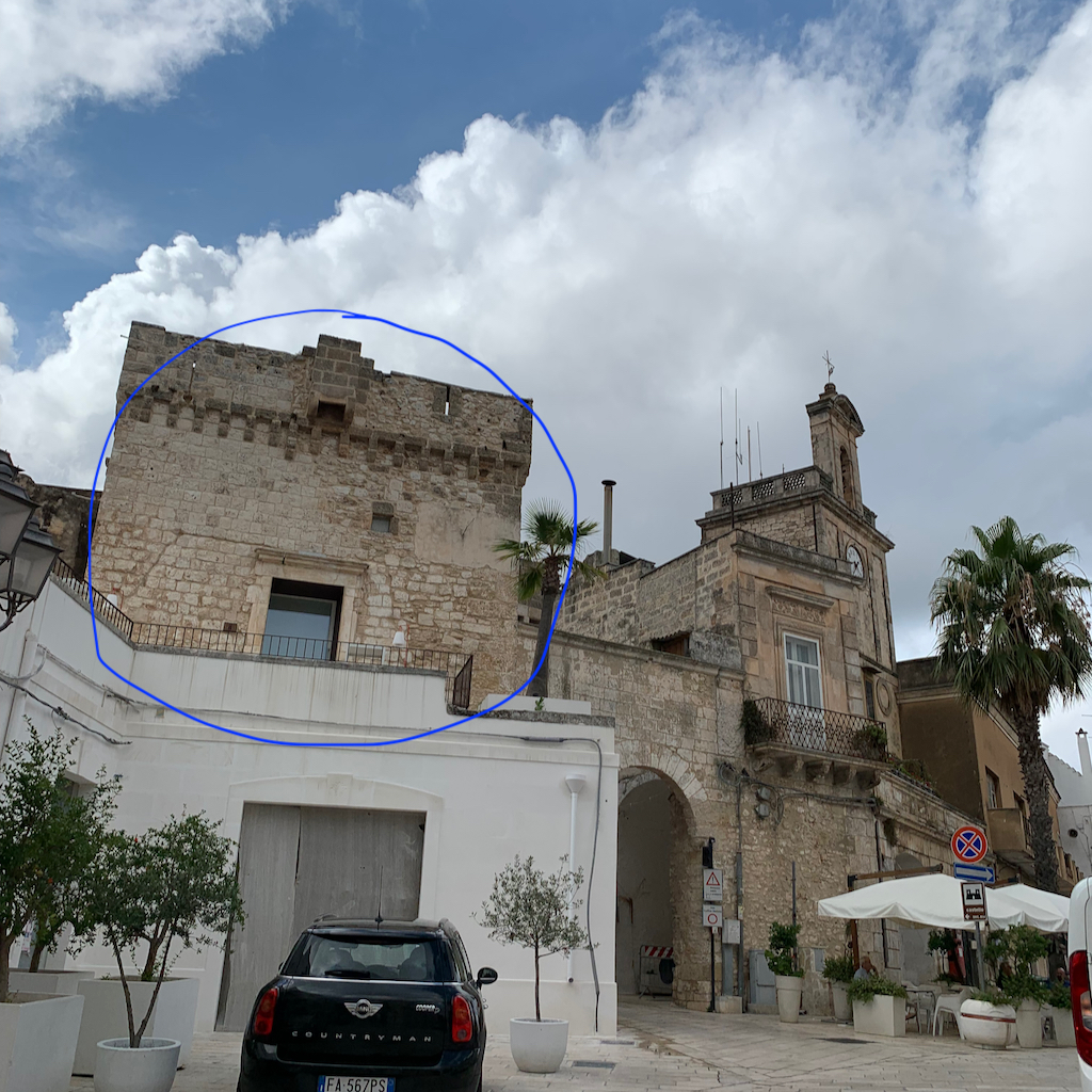Tornet i Bed & Breakfast Arya Nobile Dimora på Corso Vittorio Emanuele 23 i Carovigno i Apulien Italien