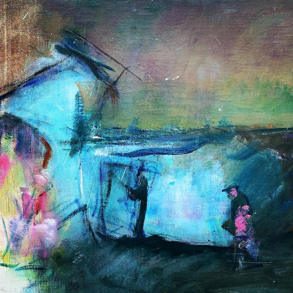 En detalj från en oljemålning av Olof Høst på Bornholm Kunstmuseum i Danmark
