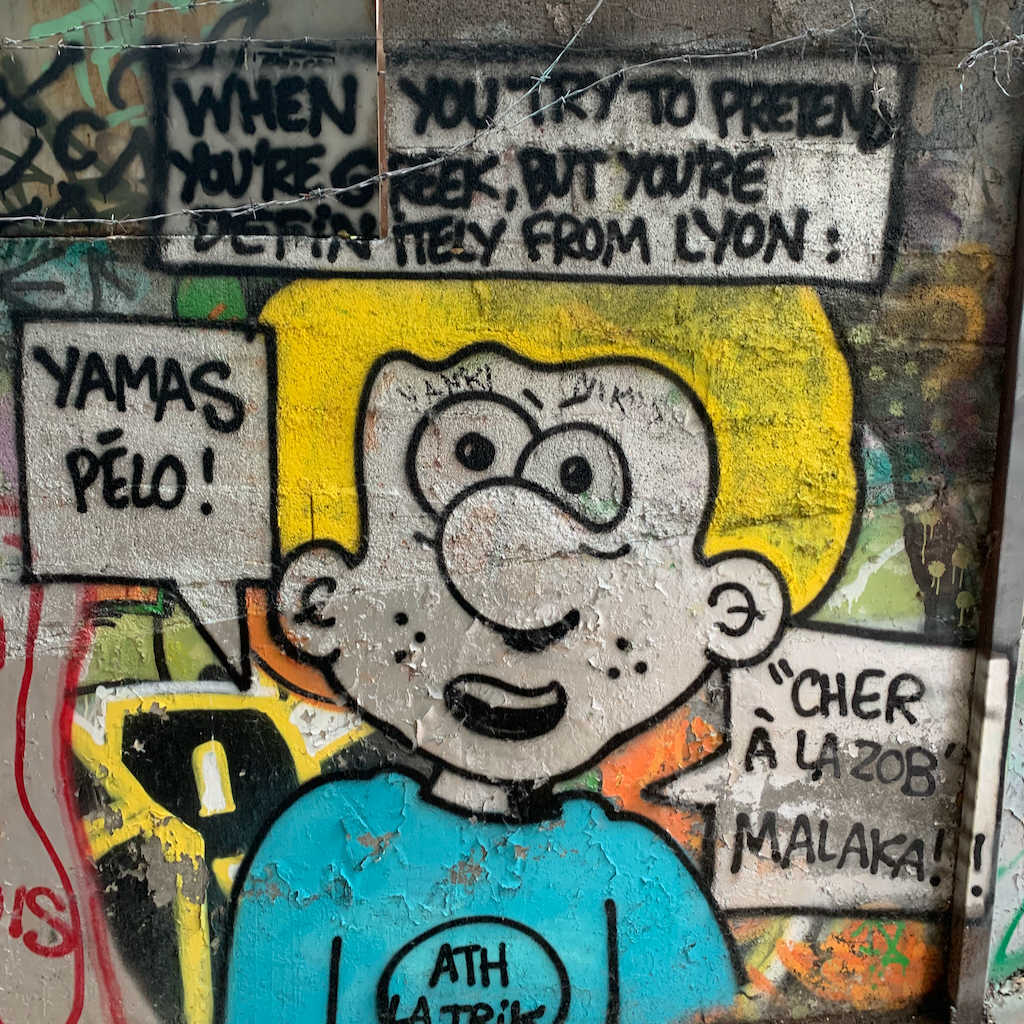 Street art i Exarchia i Aten.