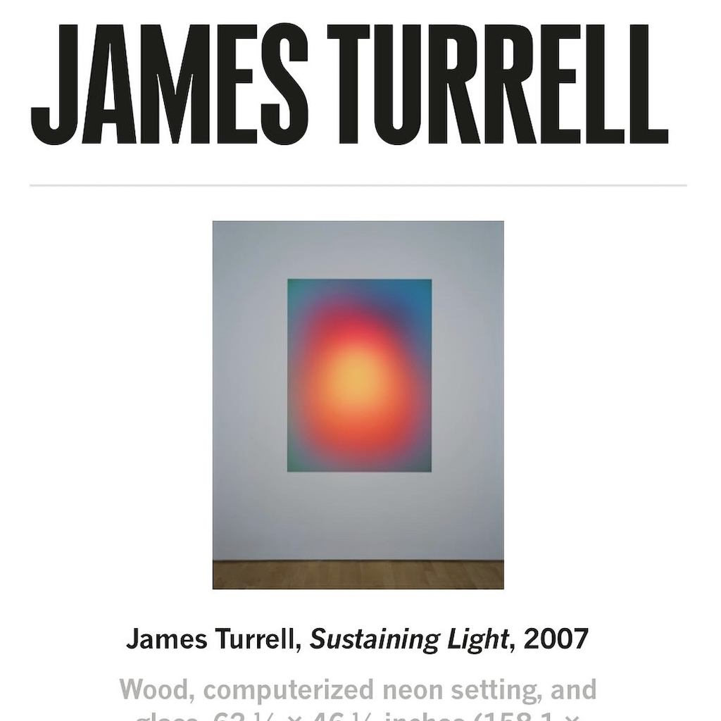 James Turrells utställning Light of Presence.
