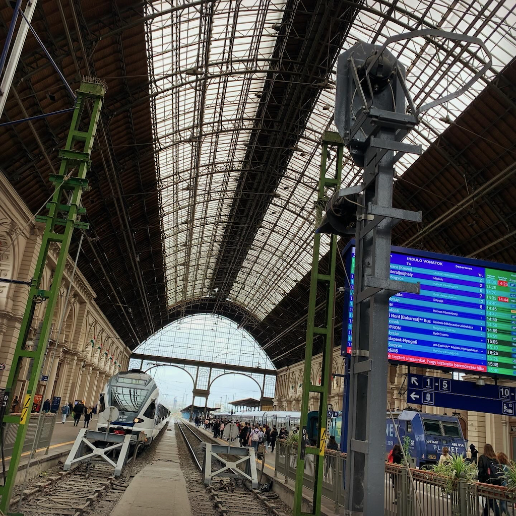 Tågstationen i Budapest.