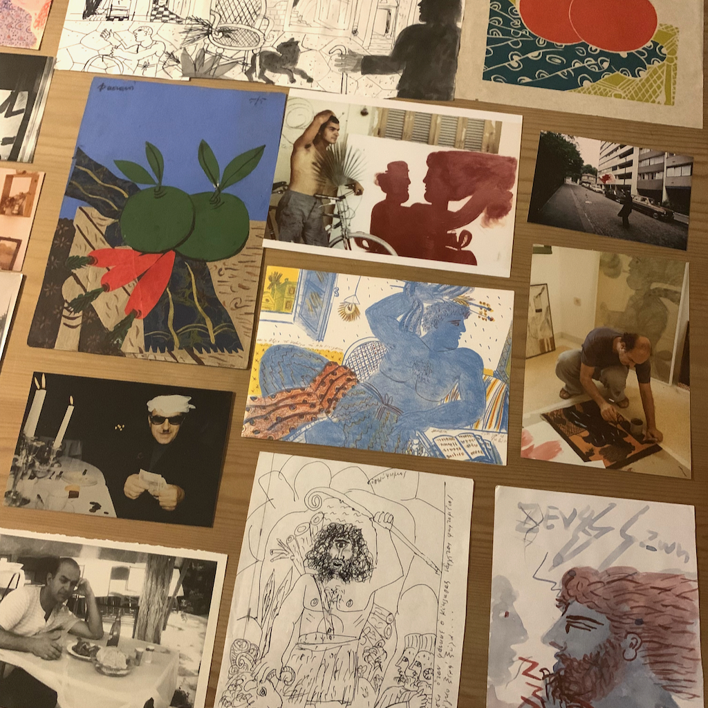 Konstverk av Alekos Fassianos på Alekos Fassianos Museumet i Aten.