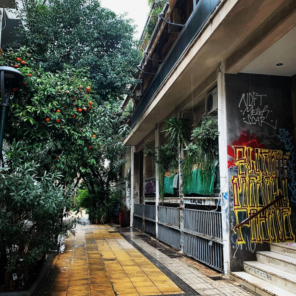 Street art i Exarchia i Aten.
